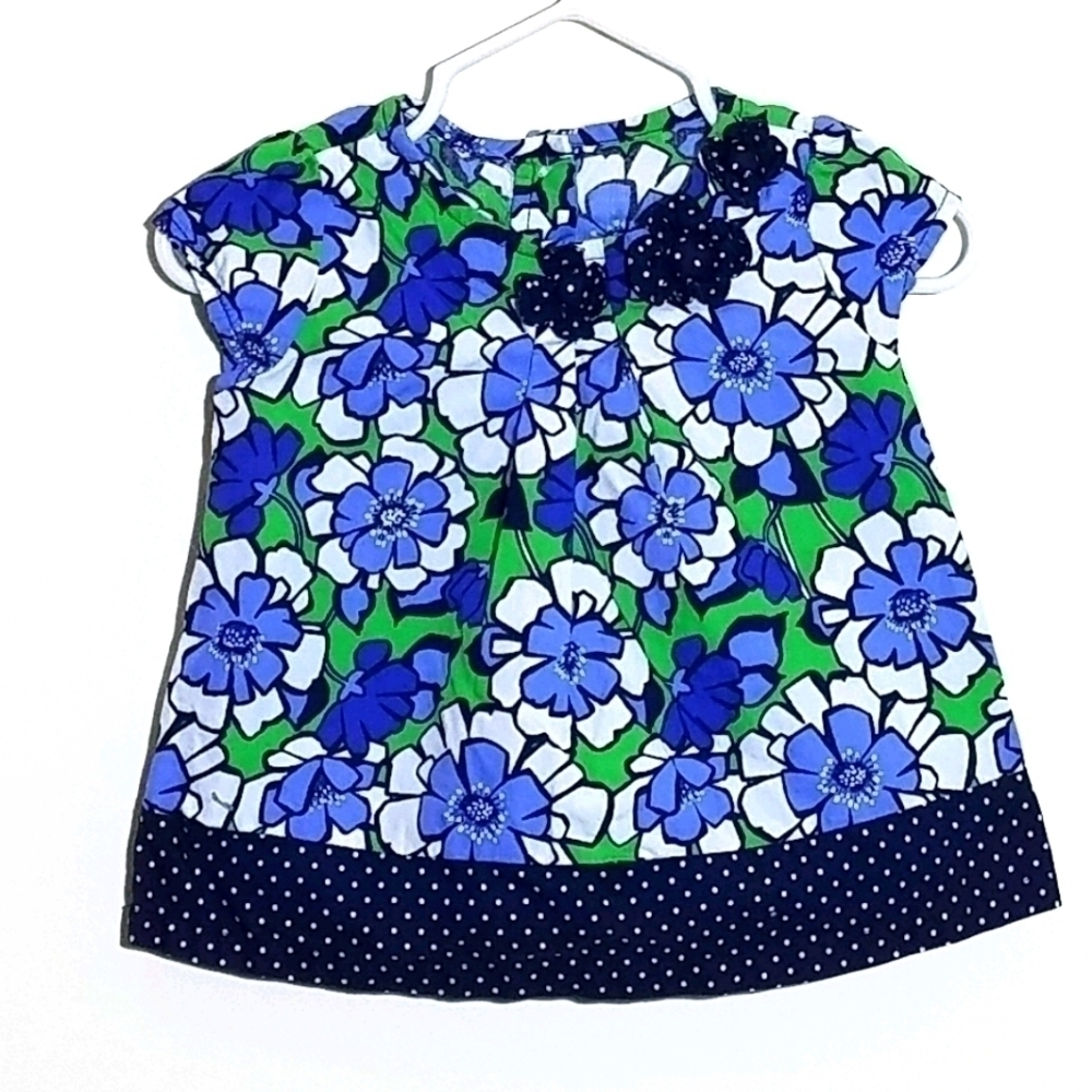 Gymboree Floral Flower Bow Top Shirt 6-12m